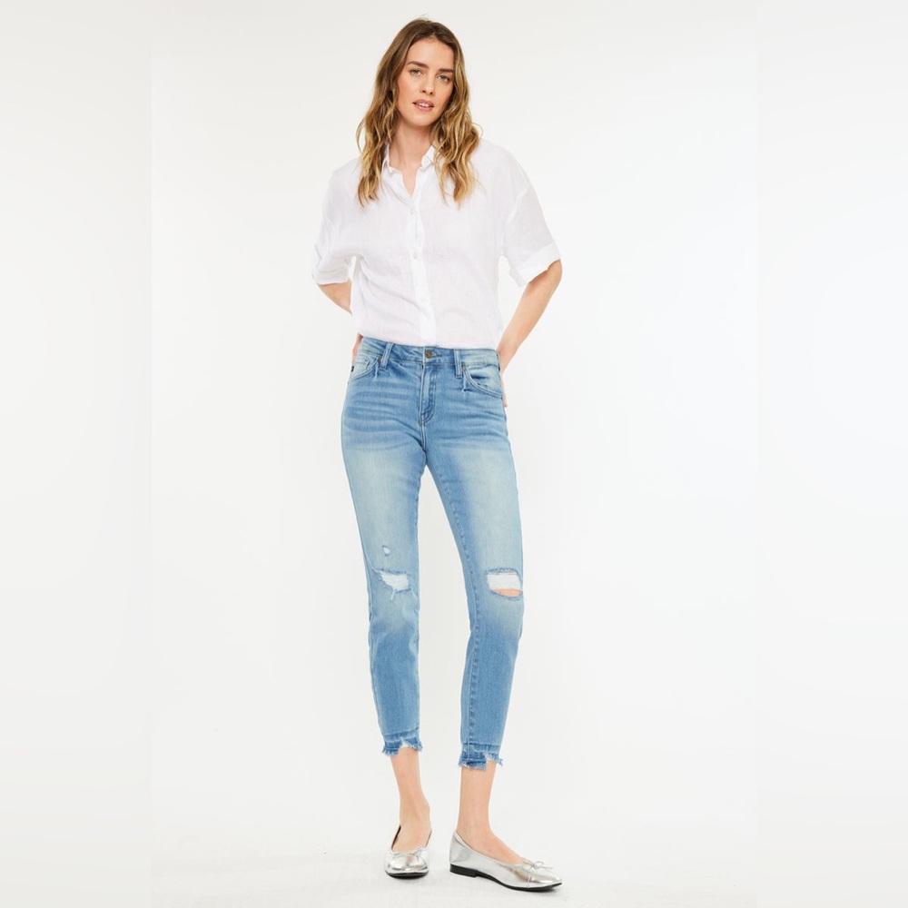 KanCan Electra Mid Rise Distressed Skinny Jeans